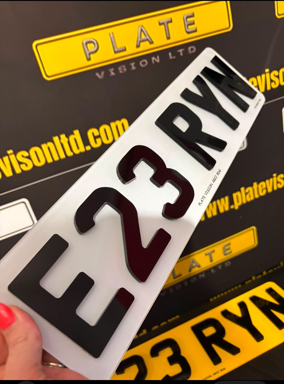 Road Legal 4D 5mm Number Plates UK | DVLA Approved | Plate Vision