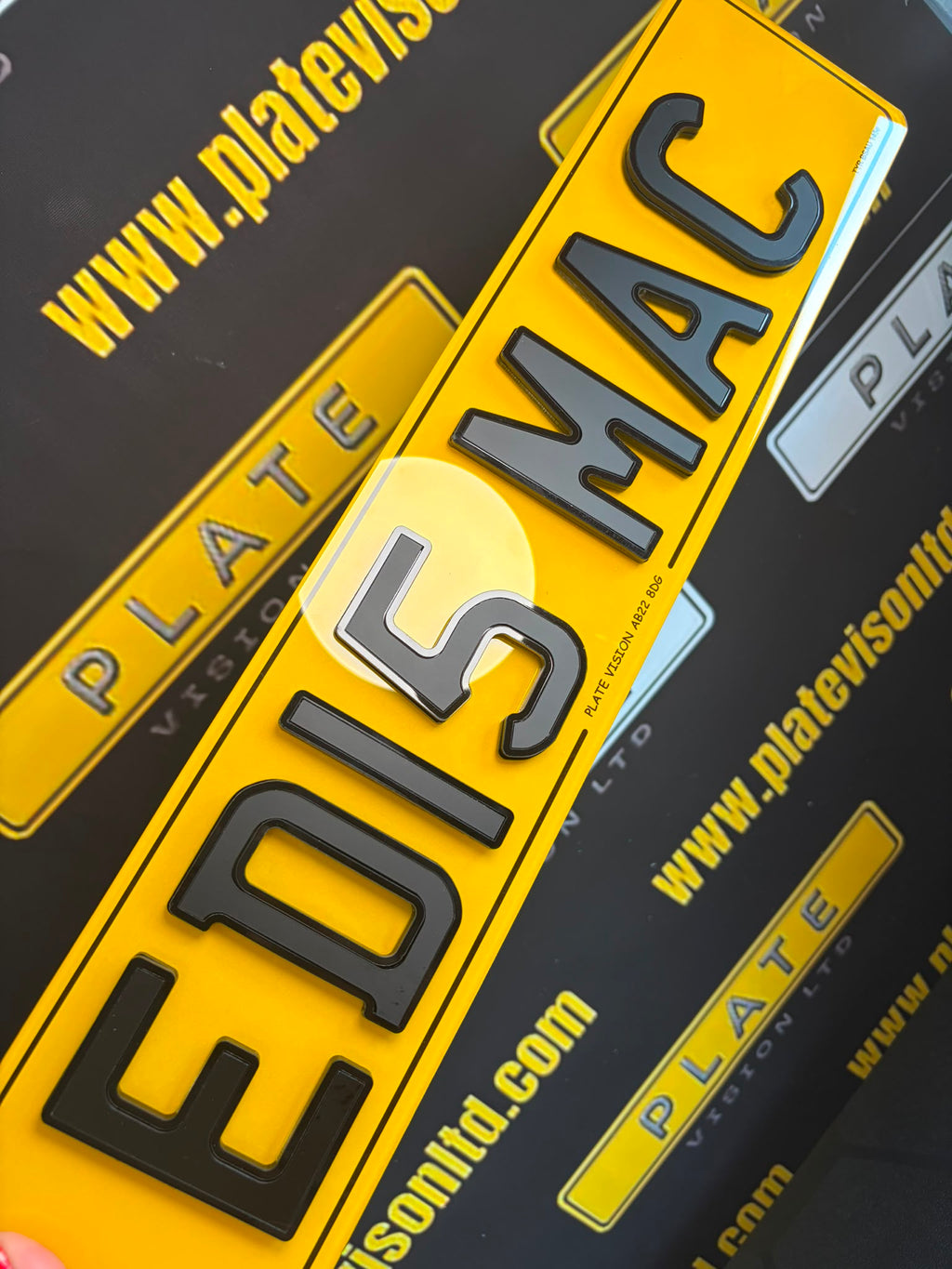 Two Tone Matt Face with Gloss Outline Number Plates UK | Premium Road Legal Plates | Plate Vision