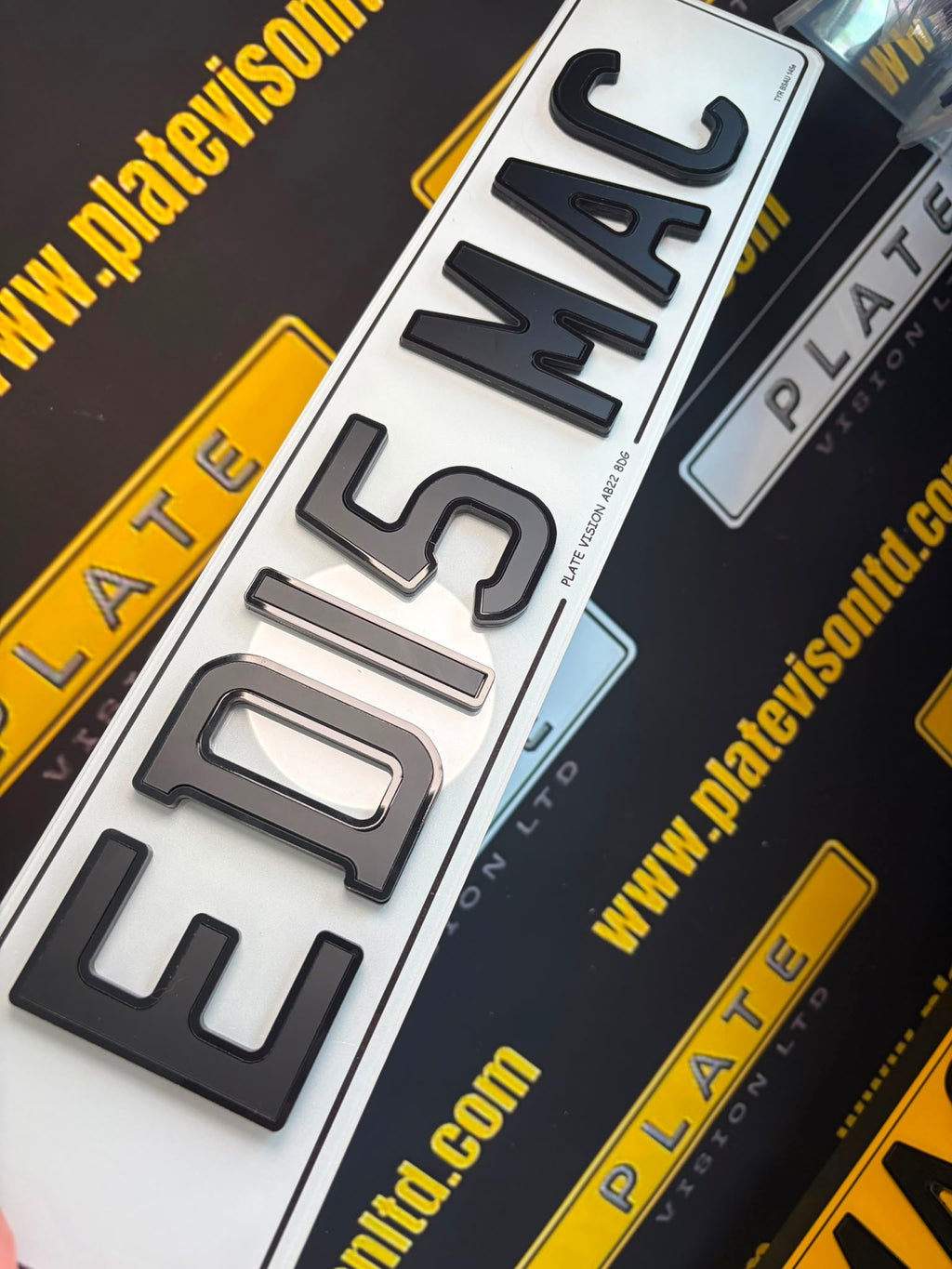 Two Tone Matt Face with Gloss Outline Number Plates UK | Premium Road Legal Plates | Plate Vision