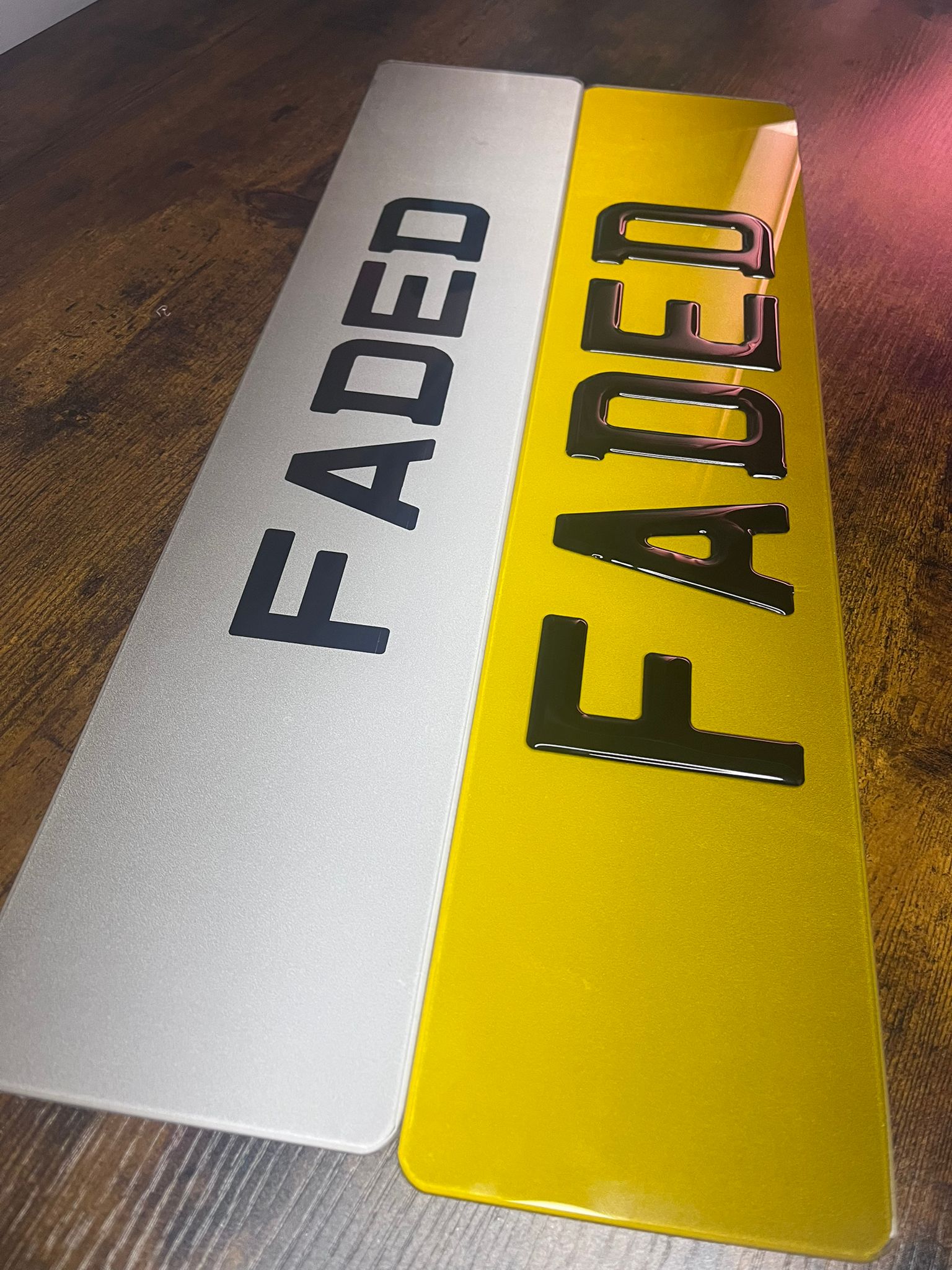 Faded Tint Number Plates UK | Gradient Show Plates (Non Road Legal) | Plate Vision