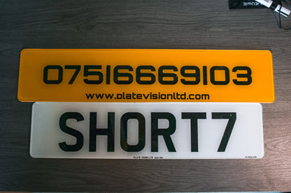 Short 7 Number Plate