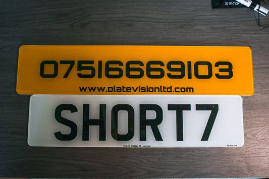 Short 7 Number Plate