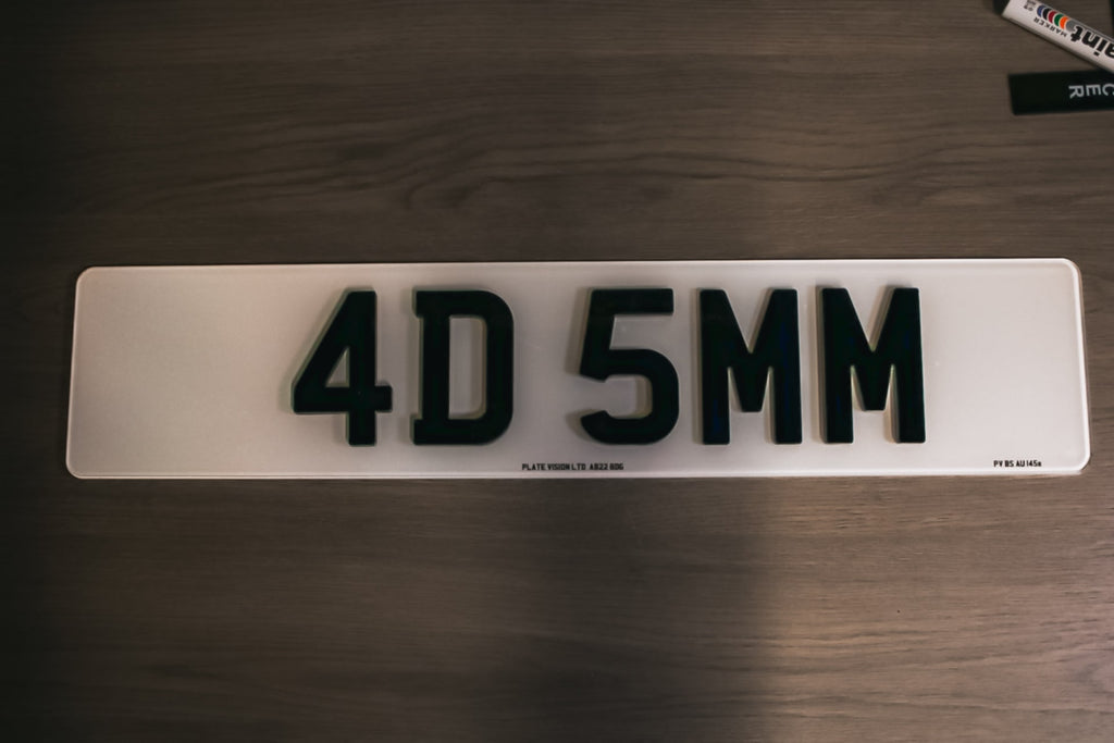 Road Legal 4D 5MM Number plates