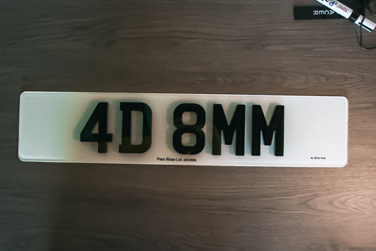 4D 8MM Number plates