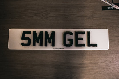 4D 5MM Gel Number plates