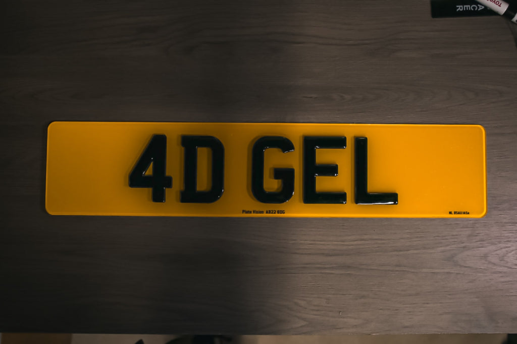 4D 3mm Gel Number Plates UK | Sleek Road Legal Plates | Plate Vision