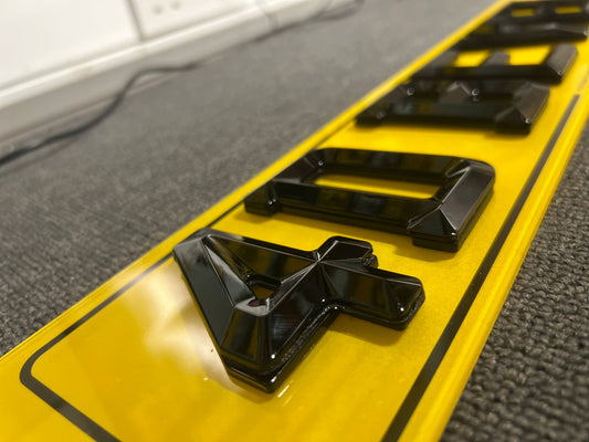 4D Bevel Number plates