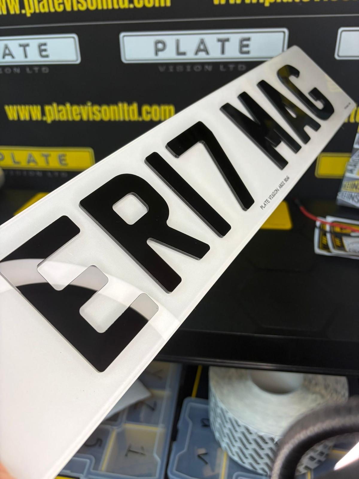 Road Legal 4D 3mm Number Plates UK | BS AU 145e Compliant | Plate Vision