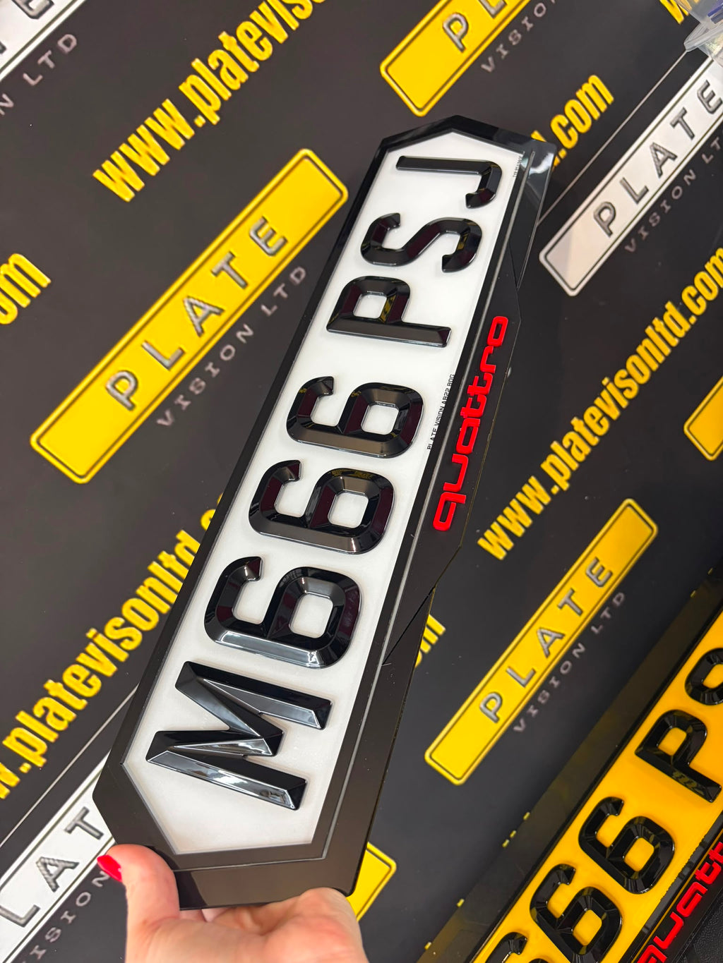Elite Custom Number Plate Package UK | Premium Plate & Surround Kit | Plate Vision