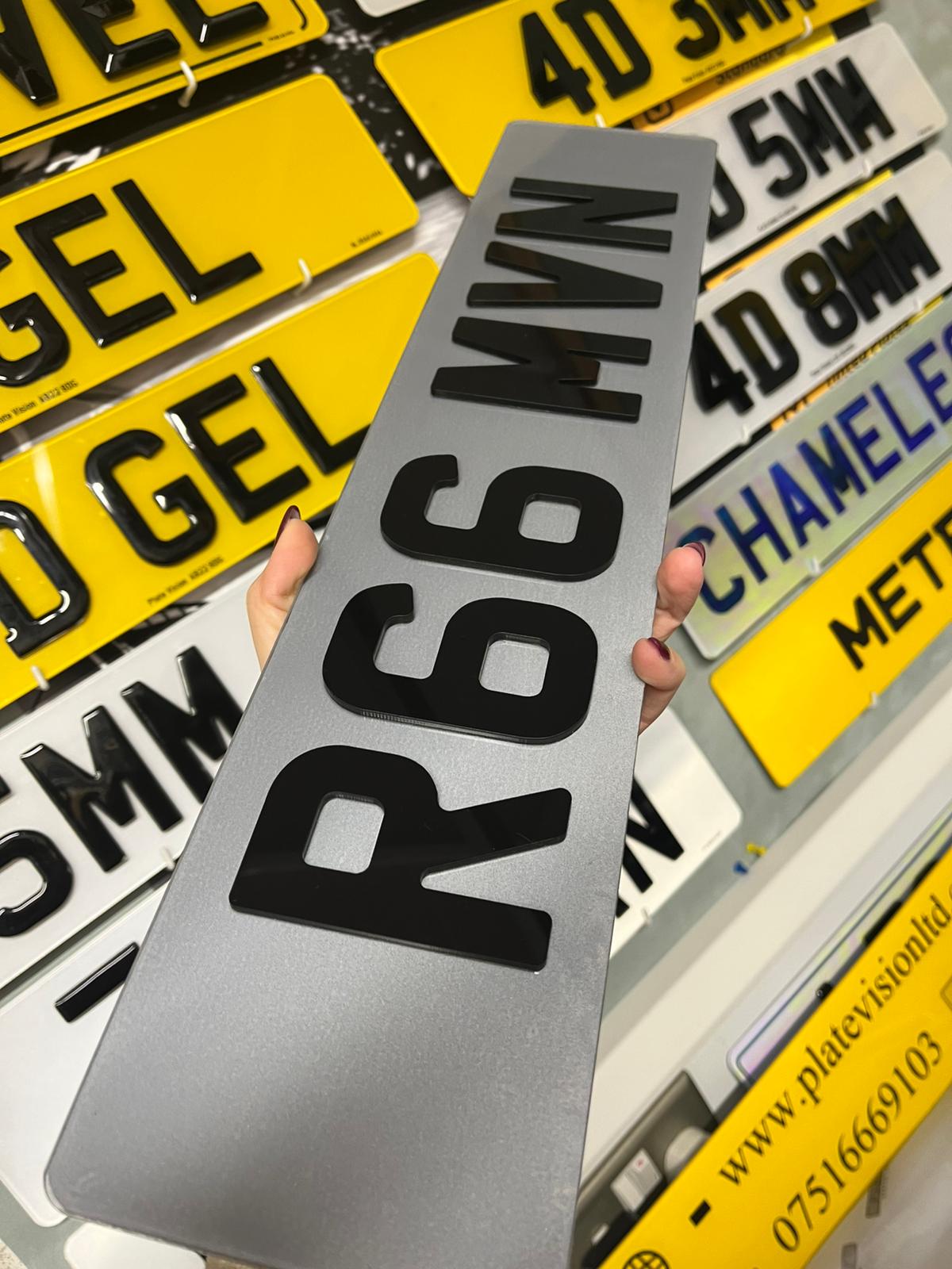 Tinted Number Plates UK | Stealth Show Plates (Not Road Legal) | Plate Vision