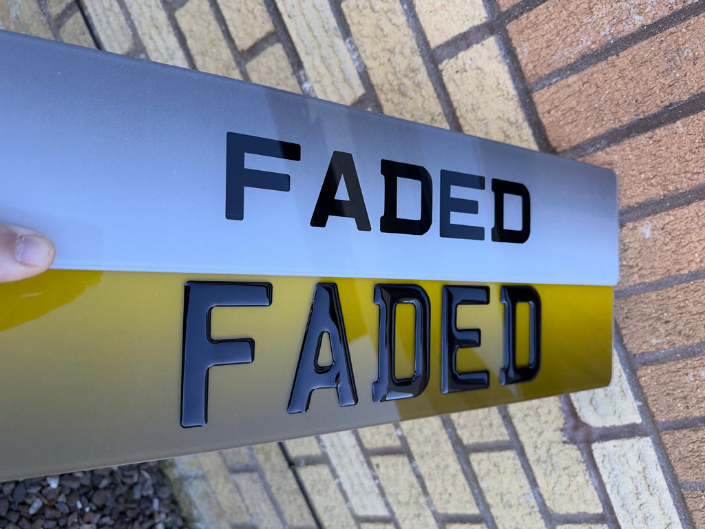 Faded Tint Number Plates UK | Gradient Show Plates (Non Road Legal) | Plate Vision