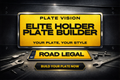 Elite Custom Number Plate Package UK | Premium Plate & Surround Kit | Plate Vision